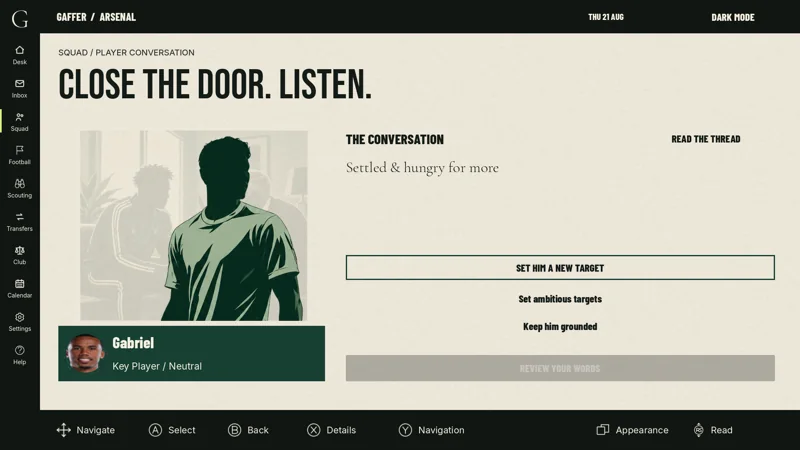 Player conversations